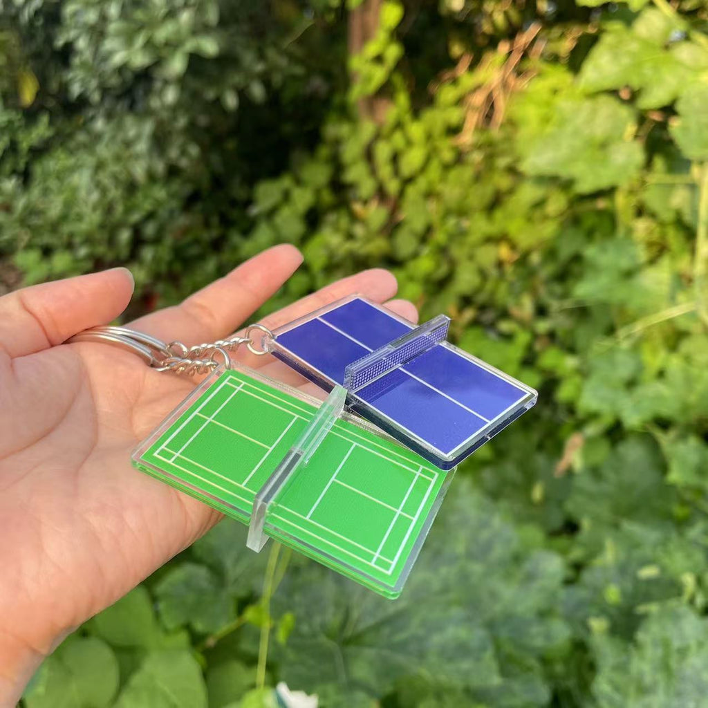 Badminton Court Table Tennis Court Peripheral Accessories Ball Bag Keychain Pendant