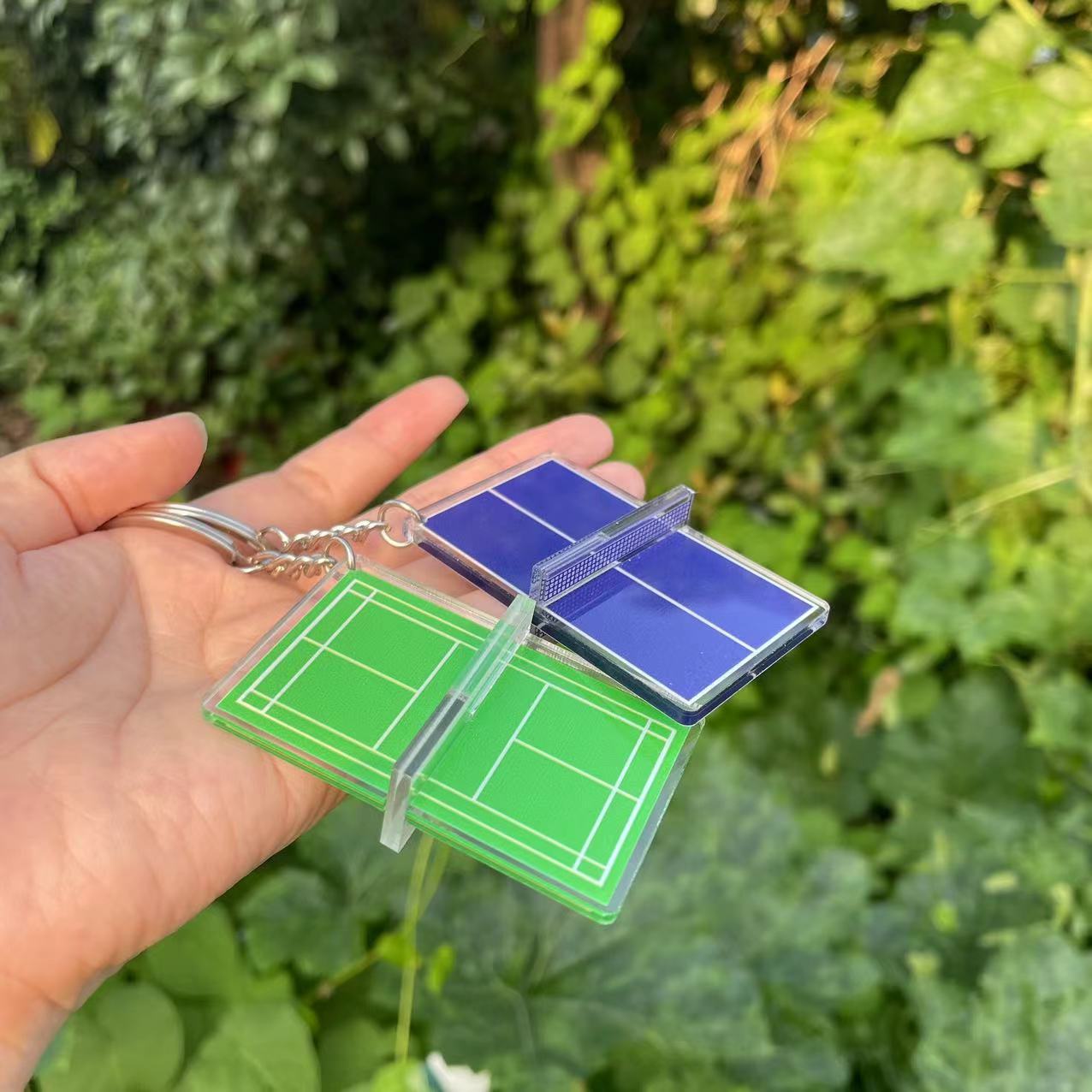 Badminton Court Table Tennis Court Peripheral Accessories Ball Bag Keychain Pendant