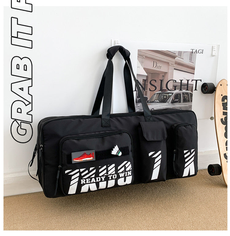 New Badminton Bag, Single Shoulder Rectangular Bag, Large Capacity Portable Tennis Bag, Men's And Women's Sports Fitness Bag