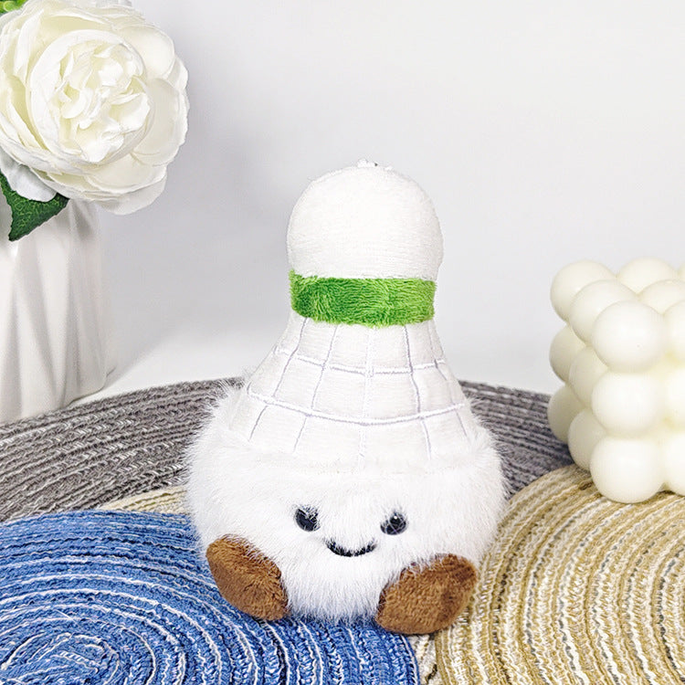 Creative Badminton Plush Toy Pendant Keychain
